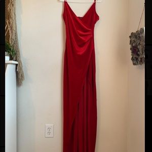Red Velvet Prom Dress